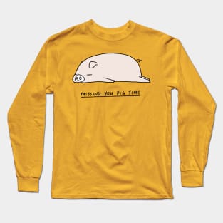 Moody Animals - Pig Long Sleeve T-Shirt